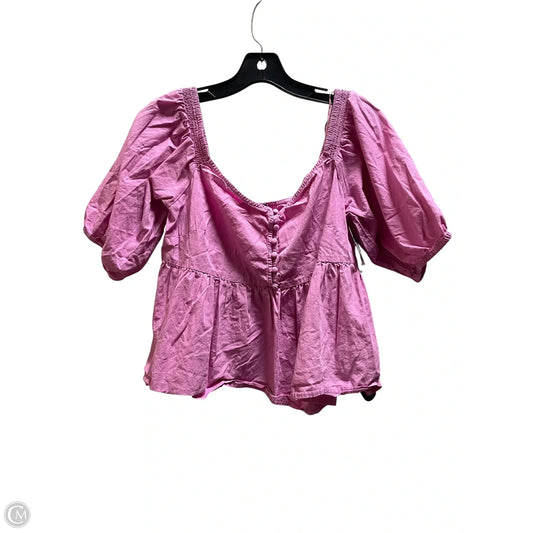 Top Short Sleeve By Free People In Pink, Size: M