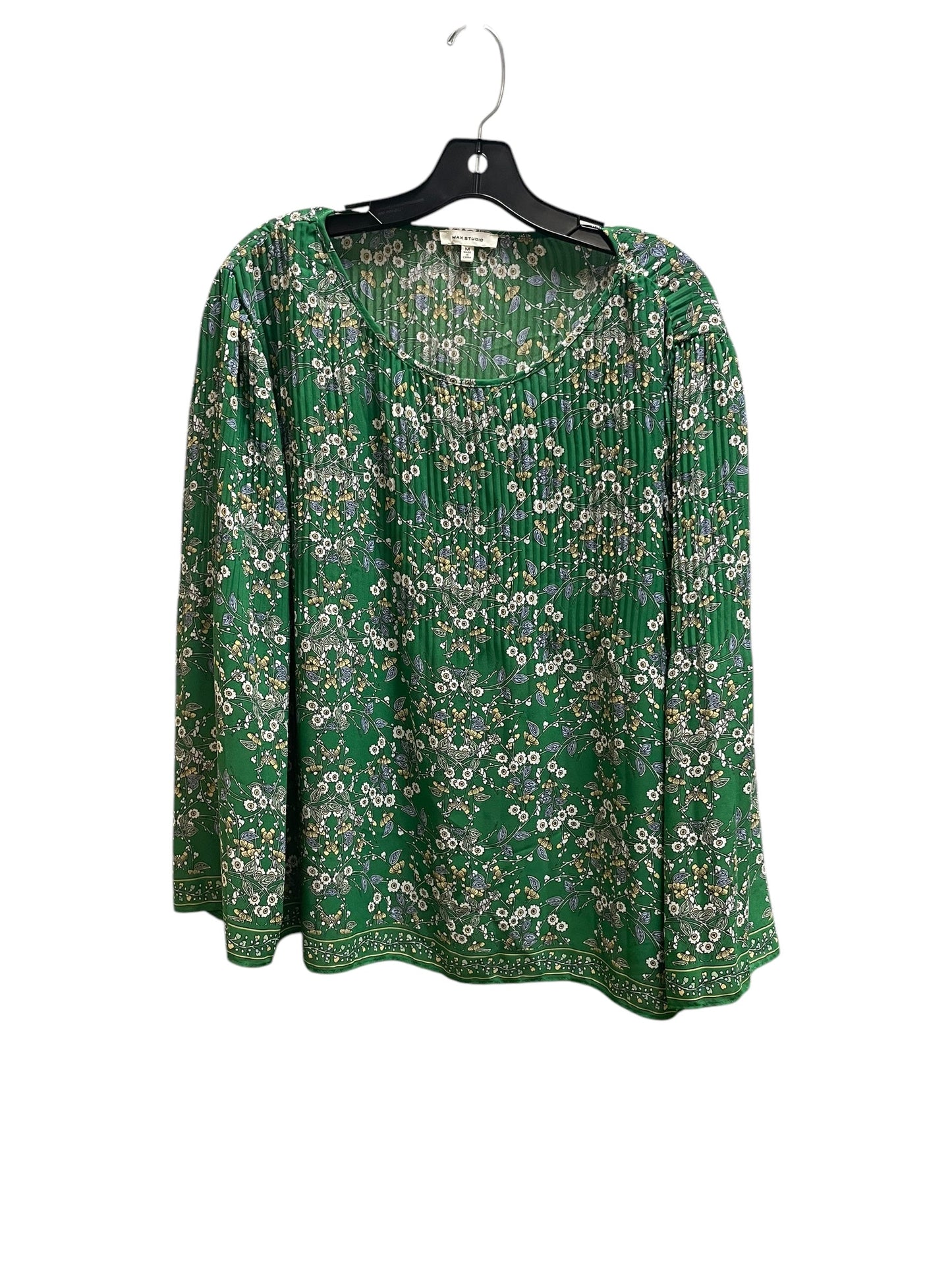 Top Long Sleeve By Max Studio In Green, Size: M