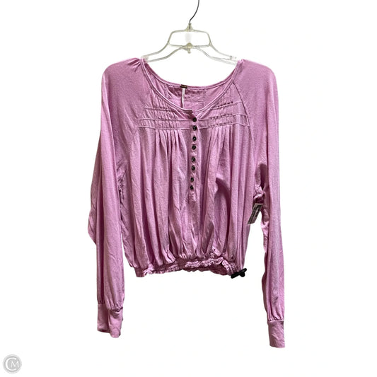 Top Long Sleeve By Free People In Pink, Size: Xl