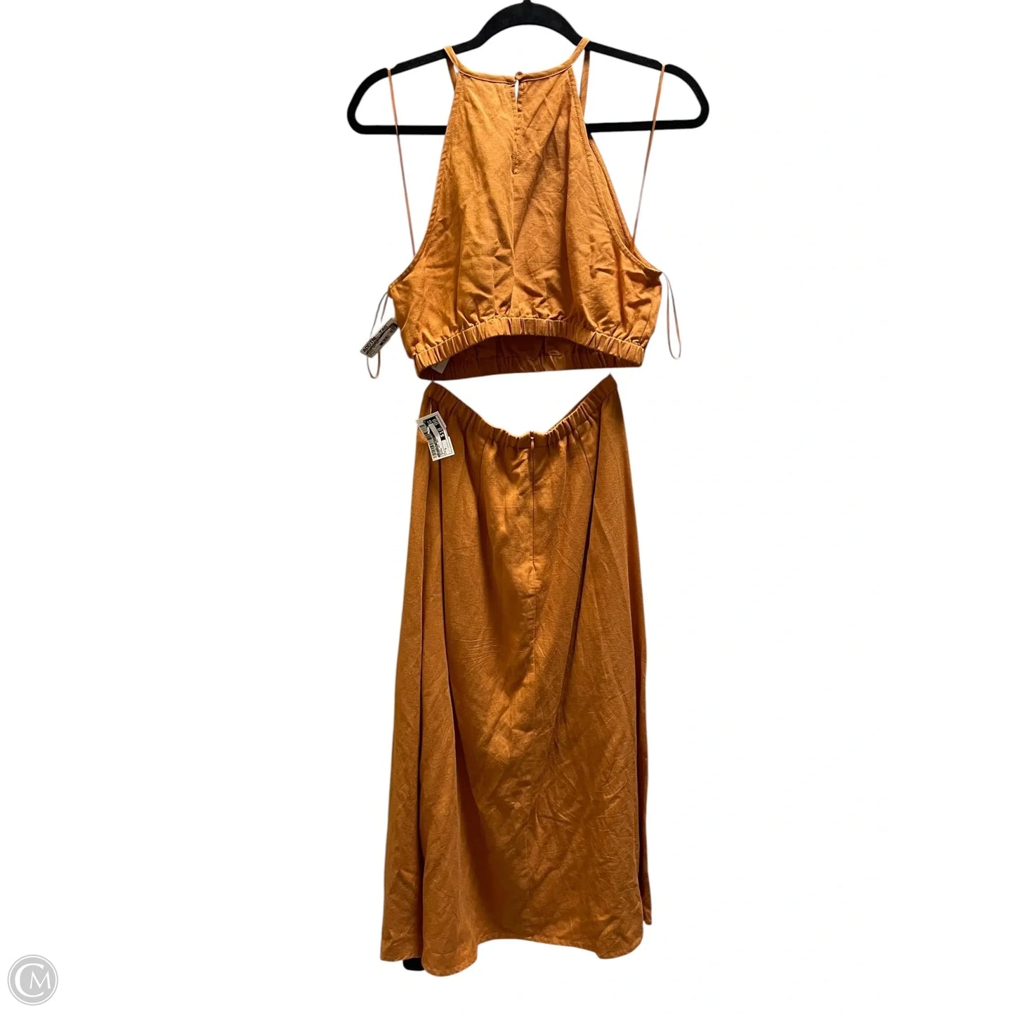 Skirt Set 2pc By Crescent Drive In Orange, Size: S