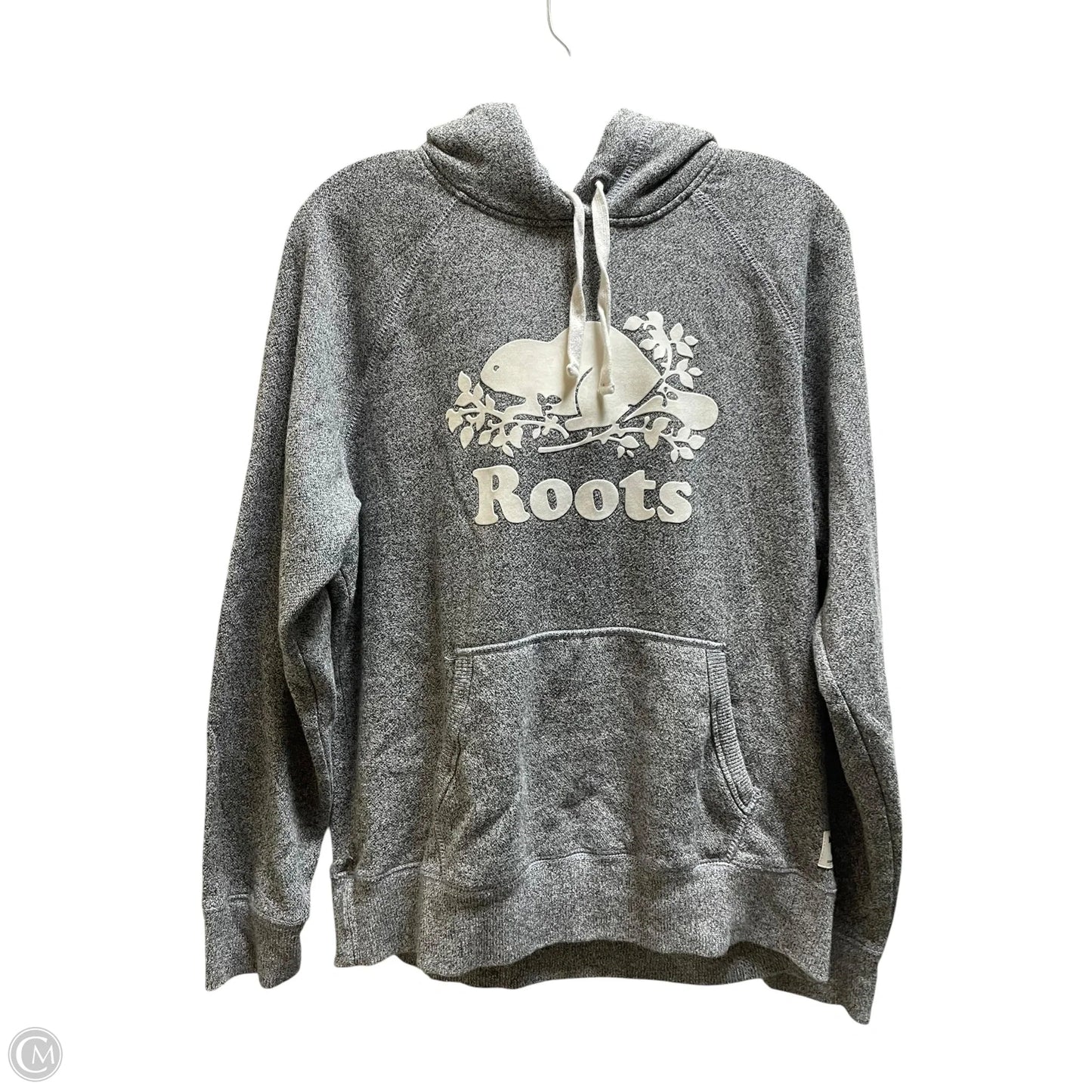 Sweatshirt Hoodie By Roots In Grey, Size: L