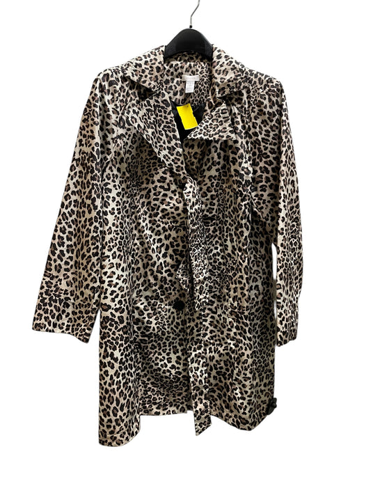 Jacket Windbreaker By Chicos In Animal Print, Size: M