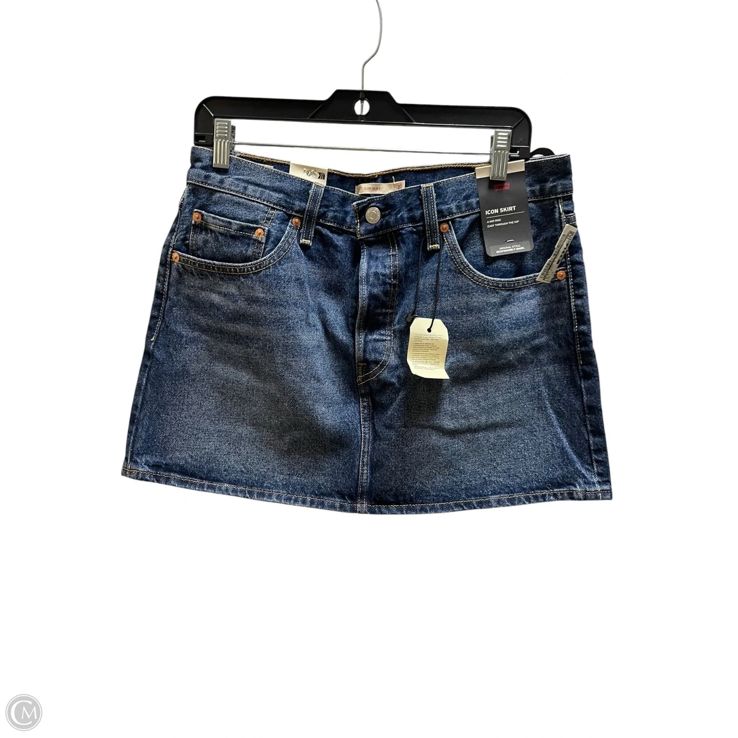 Skirt Mini & Short By Levis In Blue Denim, Size: 10