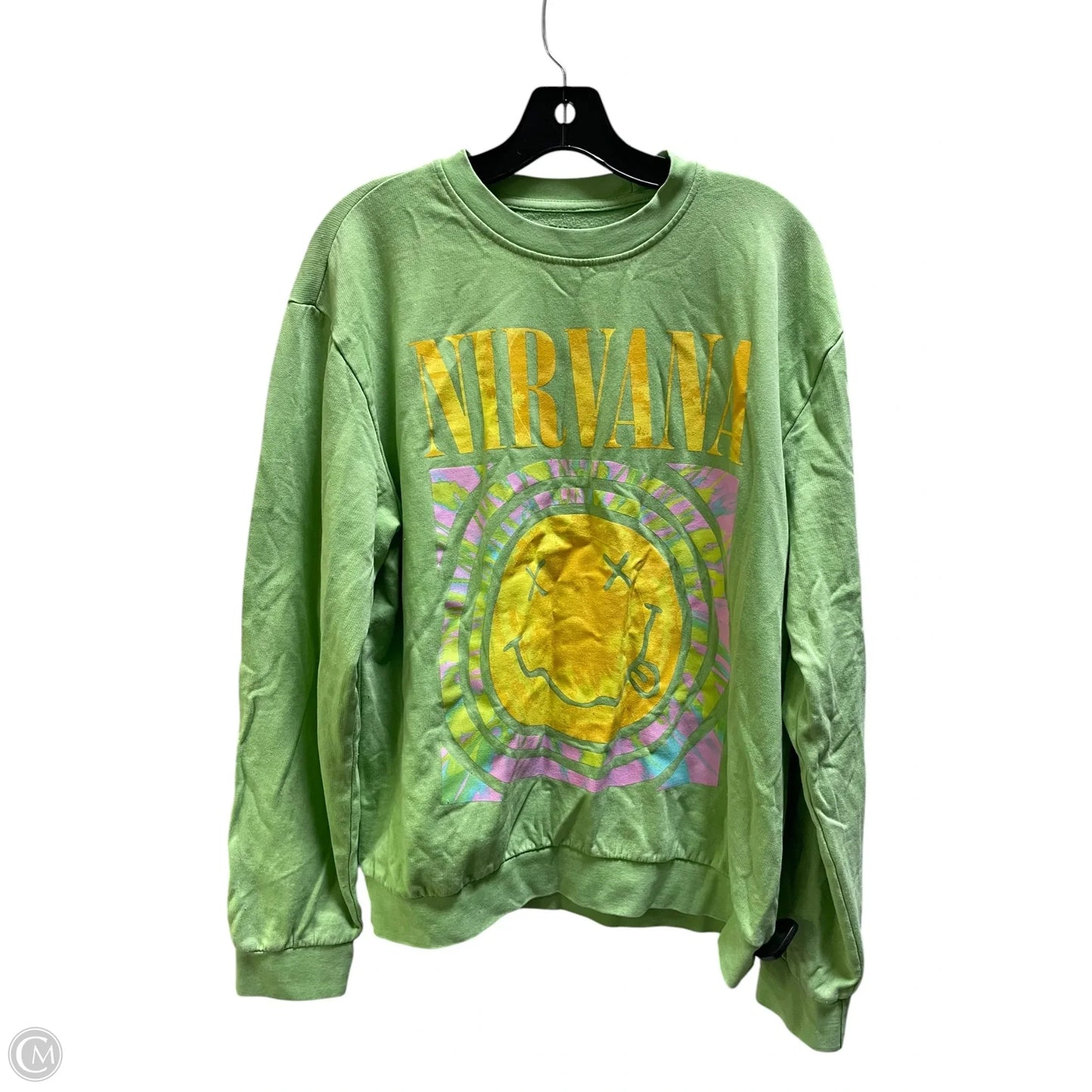 Sweatshirt Crewneck By Clothes Mentor In Green, Size: L