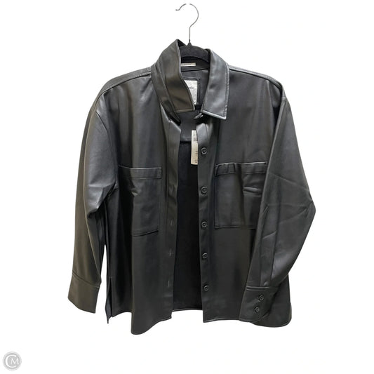 Jacket Leather By Abercrombie And Fitch In Black, Size: S