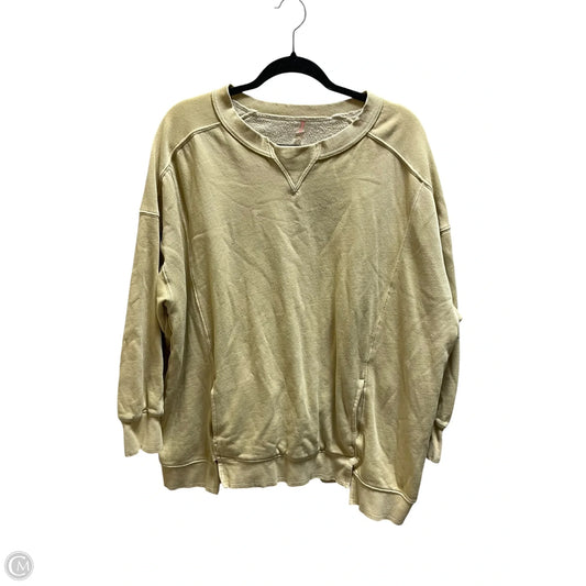 Sweatshirt Crewneck By Free People In Yellow, Size: S
