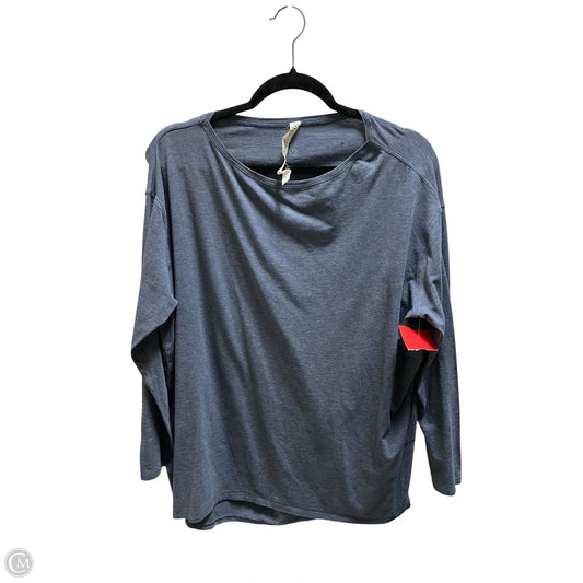 Athletic Top Long Sleeve Collar By Lululemon In Blue, Size: 10