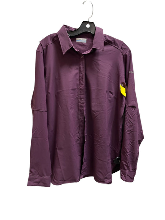 Top Long Sleeve By Columbia In Purple, Size: L