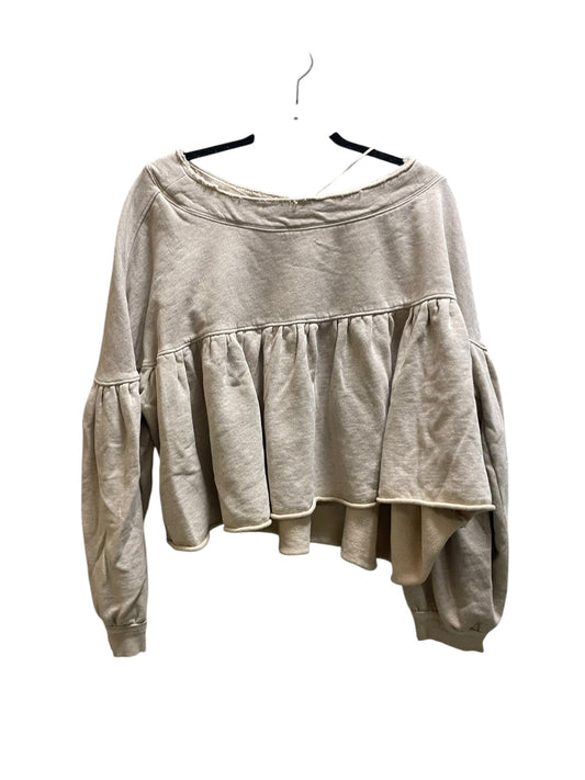 Top Long Sleeve By Free People In Cream, Size: S