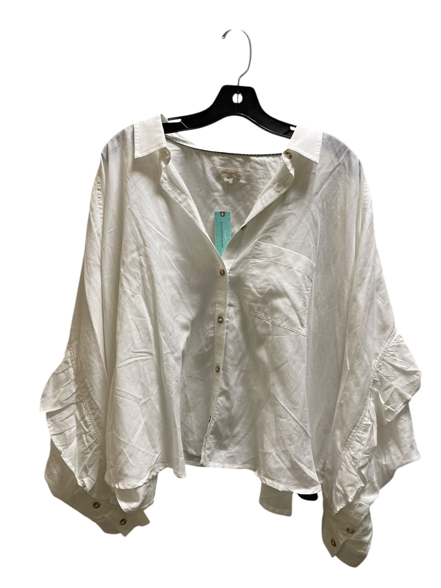 Top Long Sleeve By Pilcro In White, Size: 1x