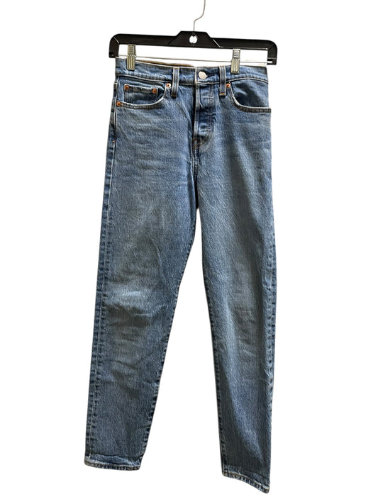 Jeans Boot Cut By Levis In Blue Denim, Size: 0