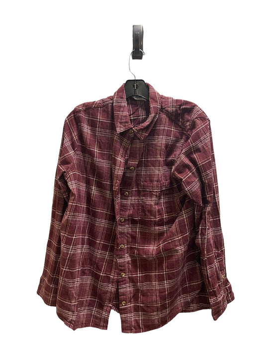 Top Long Sleeve By Sonoma In Plaid Pattern, Size: L