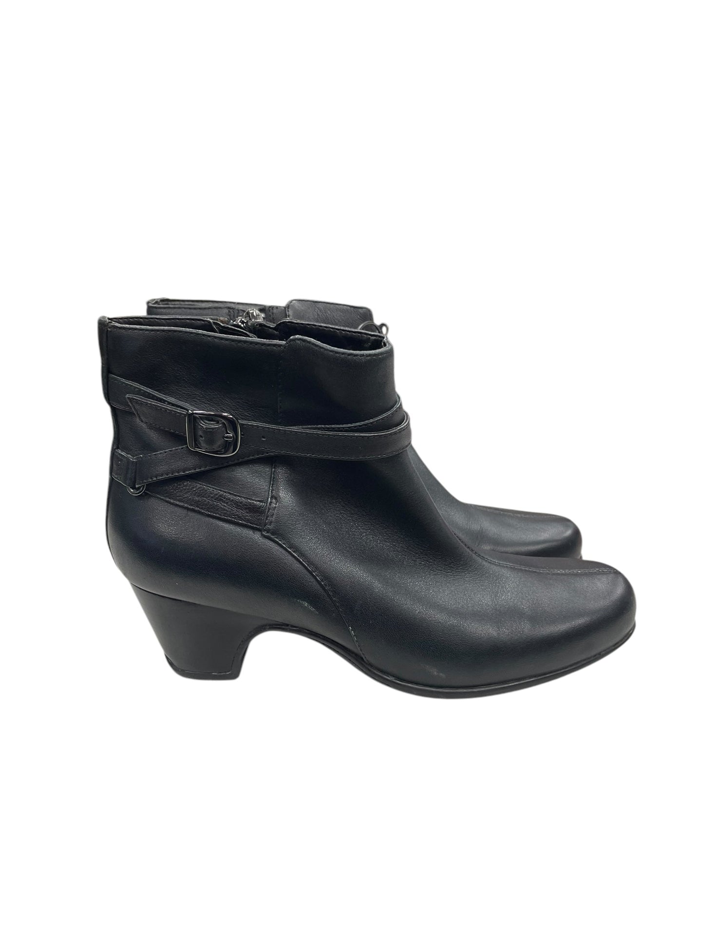 Boots Ankle Heels By Clarks In Black, Size: 7.5