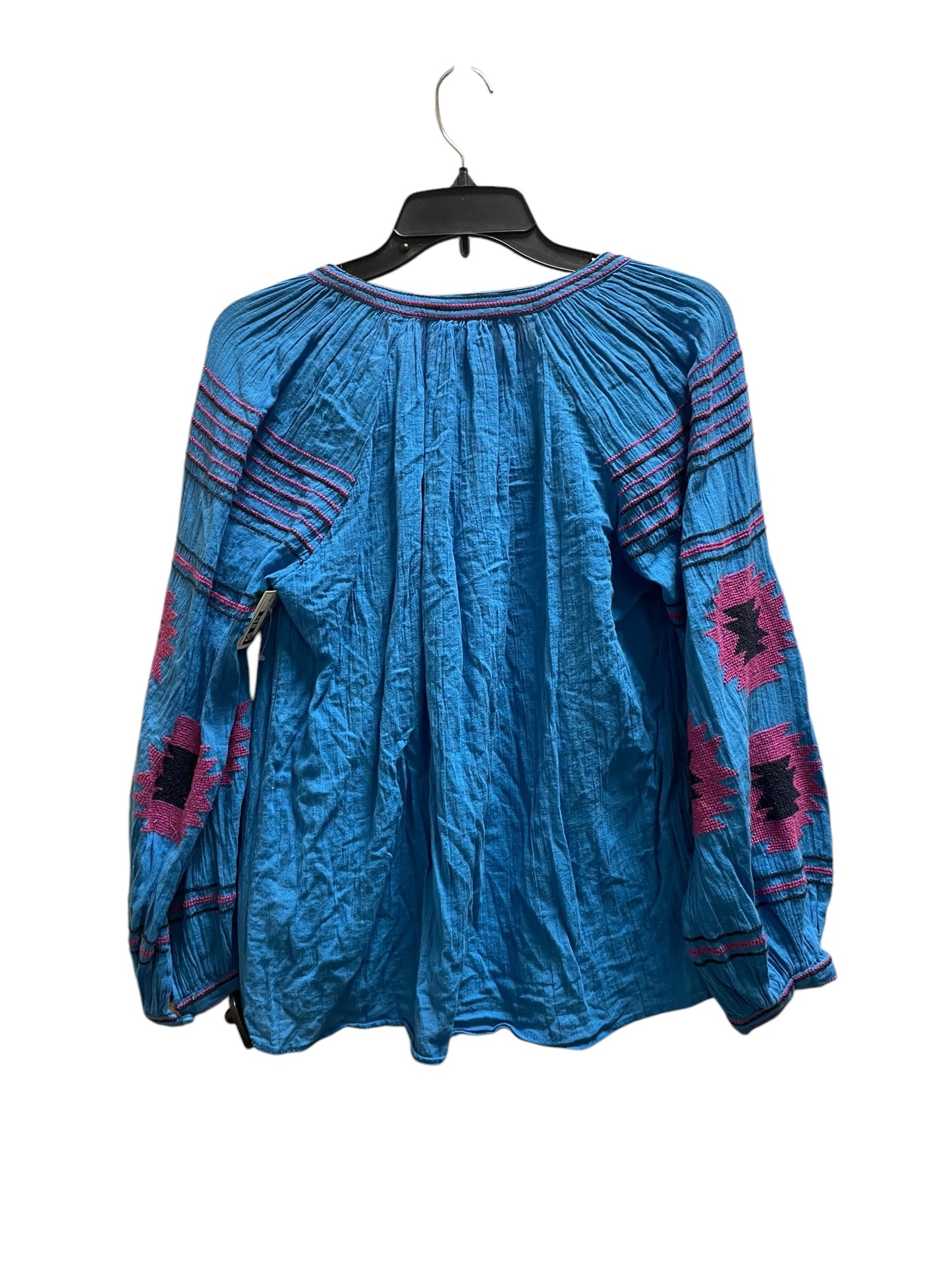 Top Long Sleeve By Maeve In Blue, Size: S