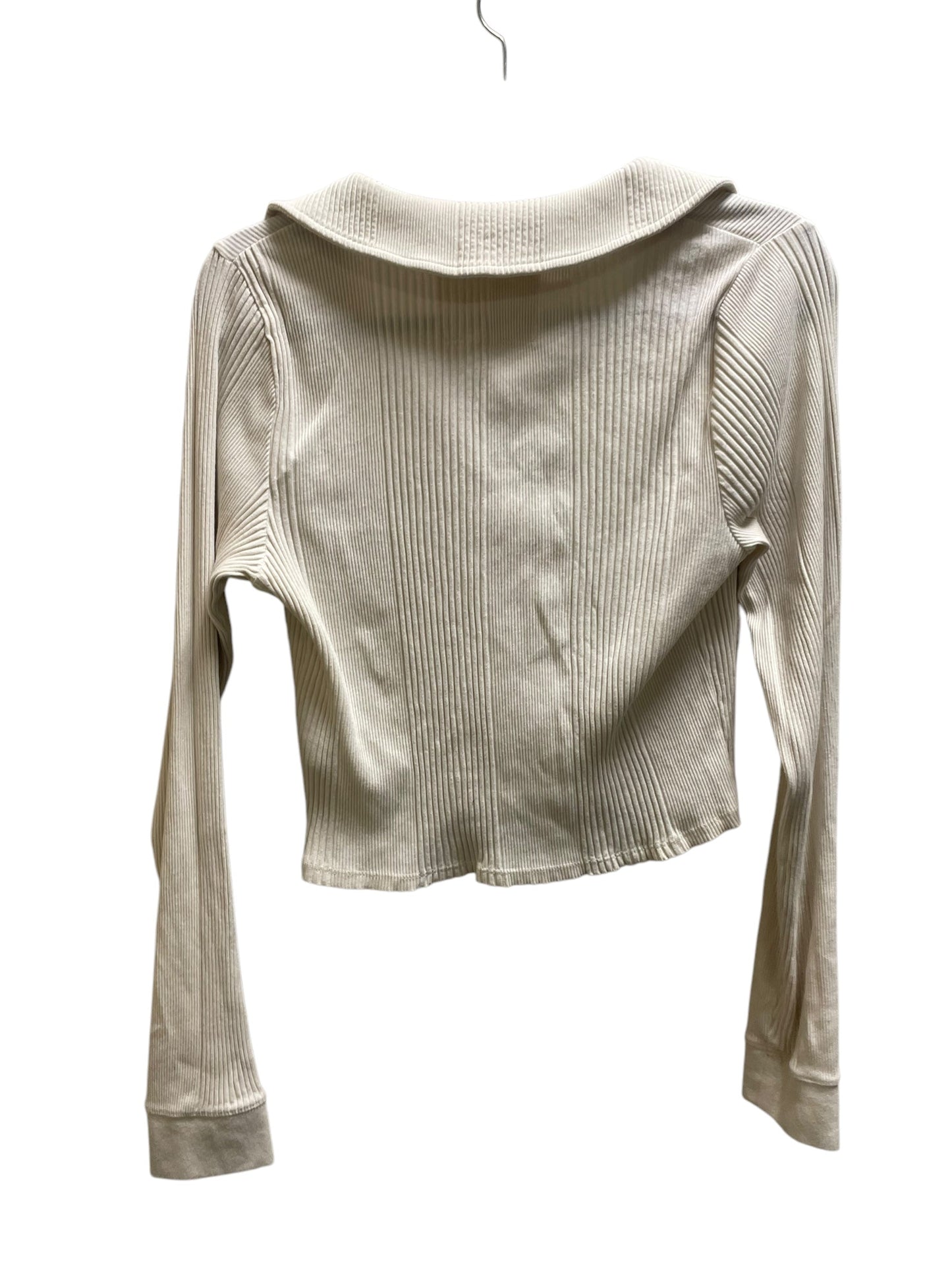 Top Long Sleeve By Aerie In Cream, Size: L