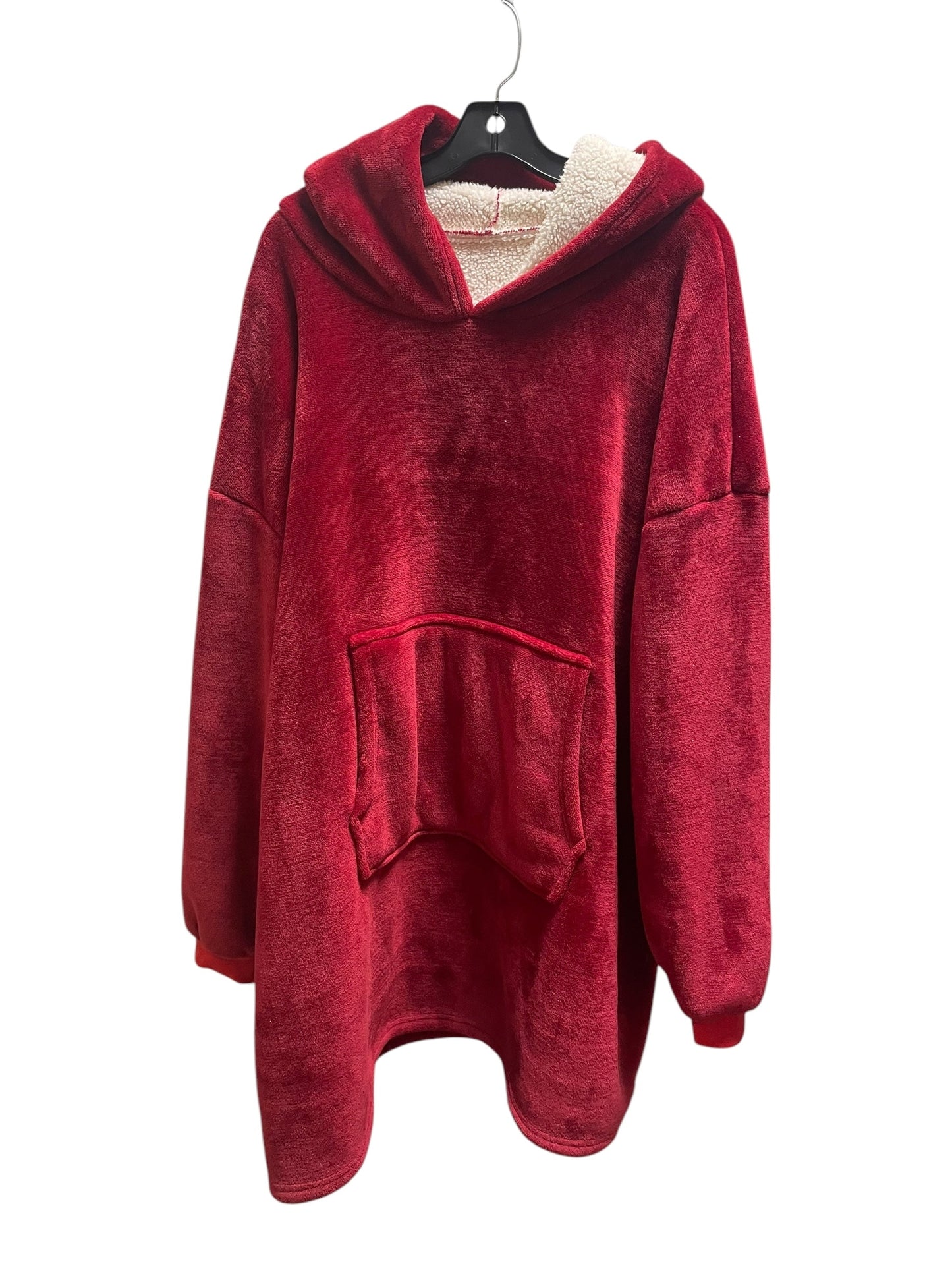 Sweatshirt Hoodie By Clothes Mentor In Red, Size: 2x