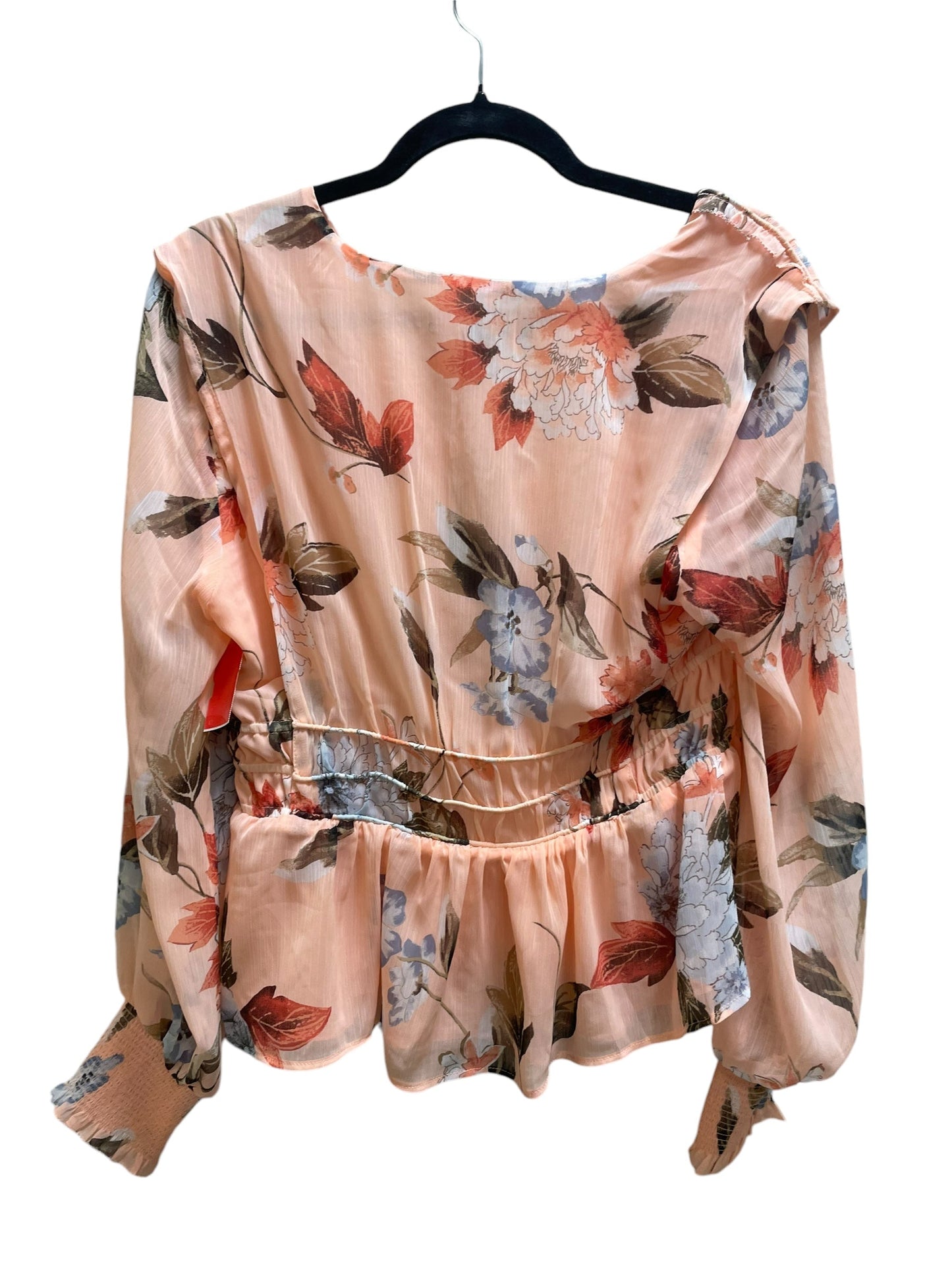 Top Long Sleeve By White House Black Market In Floral Print, Size: S