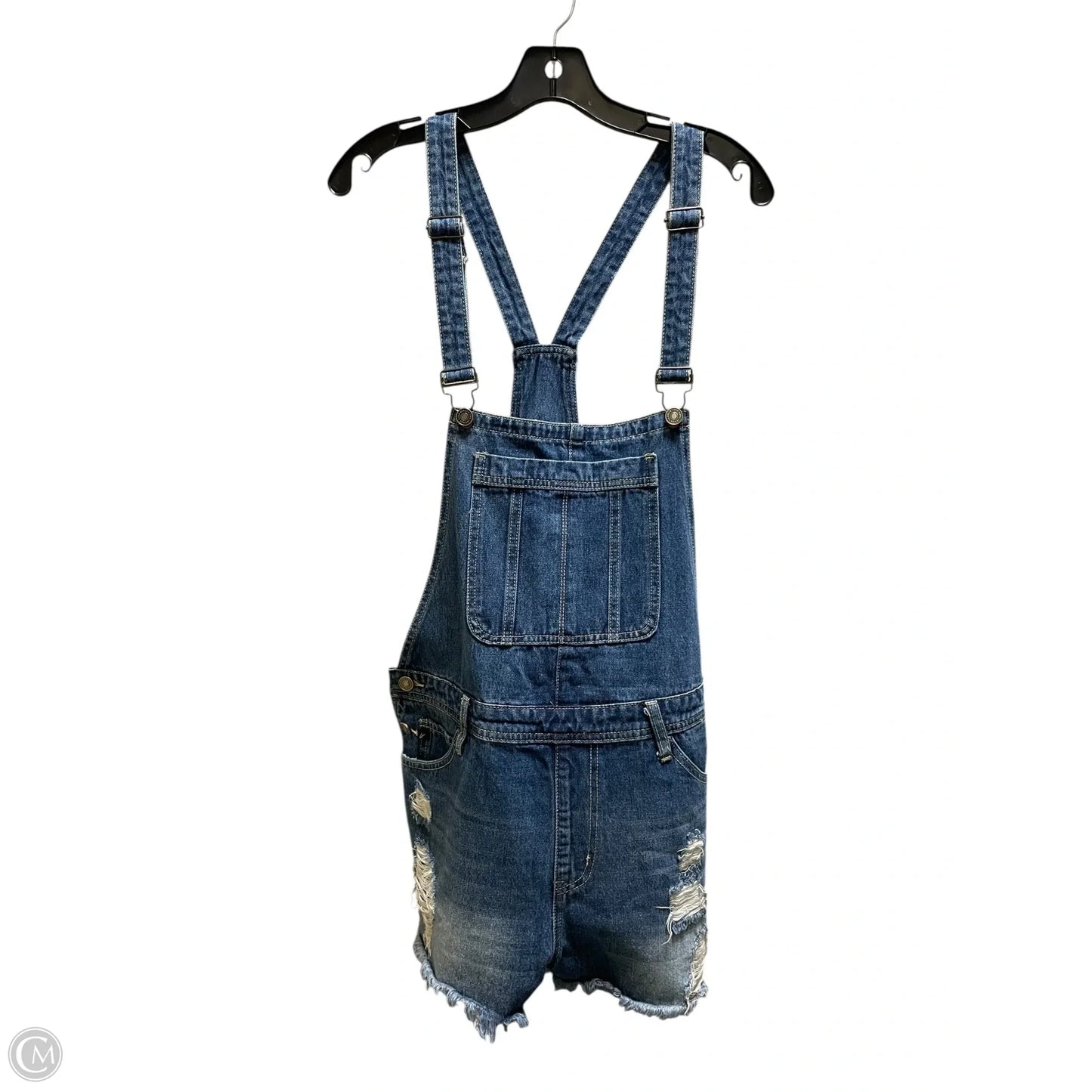 Overalls By Kancan In Blue Denim, Size: Xl