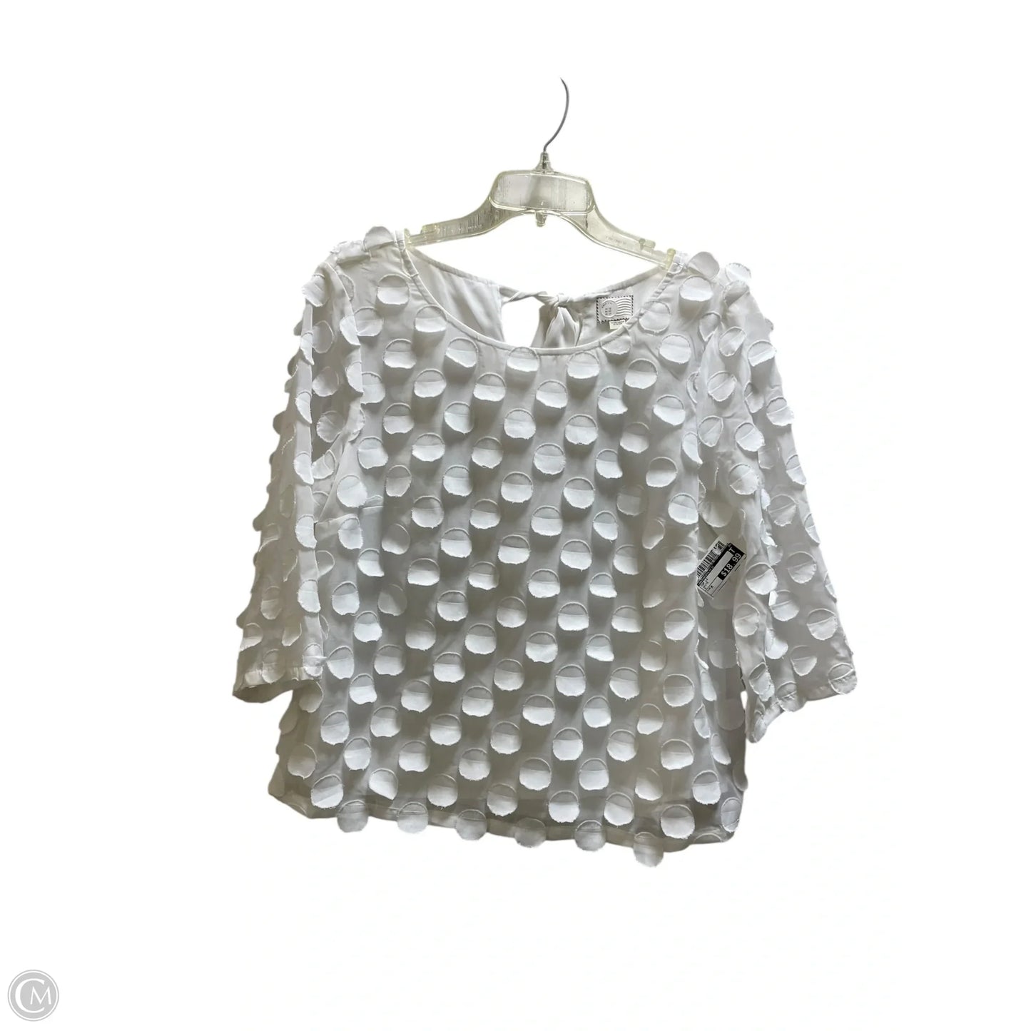 Top Long Sleeve By Anthropologie In White, Size: M