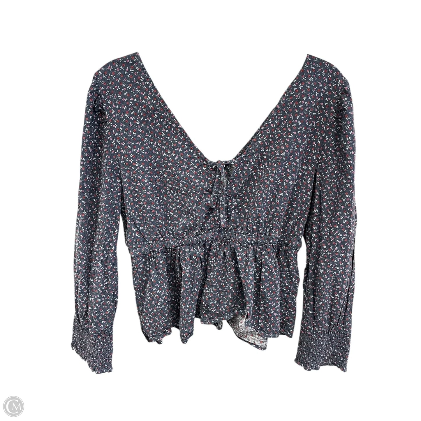 Top Long Sleeve By Madewell In Blue, Size: M