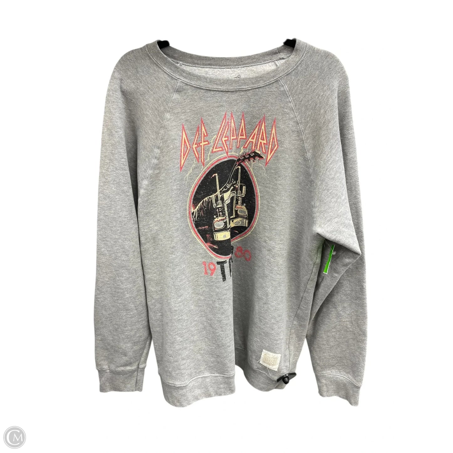 Sweatshirt Crewneck By Retro In Grey, Size: 2x