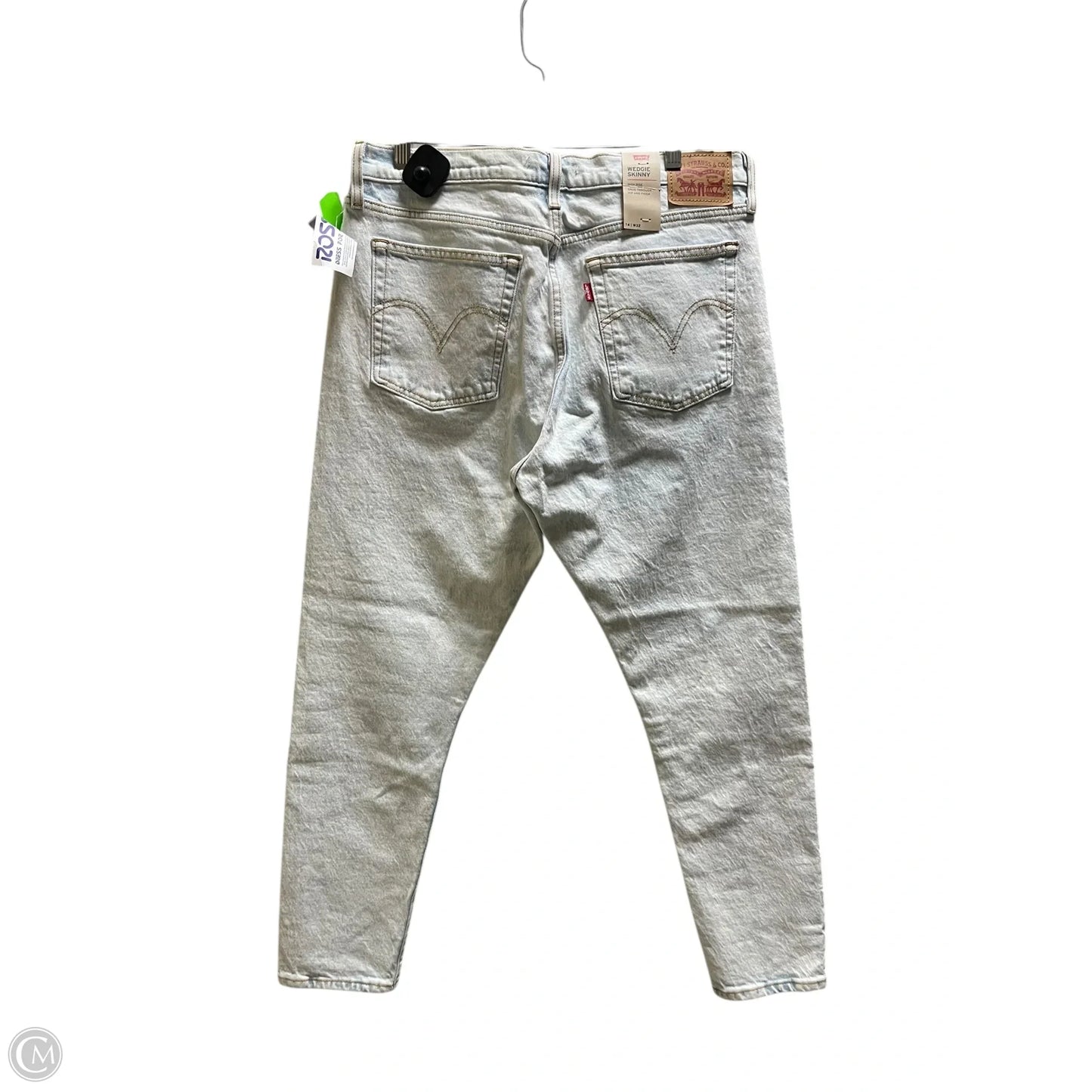 Jeans Skinny By Levis In Blue Denim, Size: 14