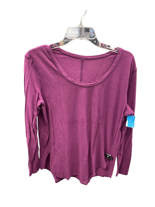 Athletic Top Long Sleeve Crewneck By Lululemon In Purple, Size: M