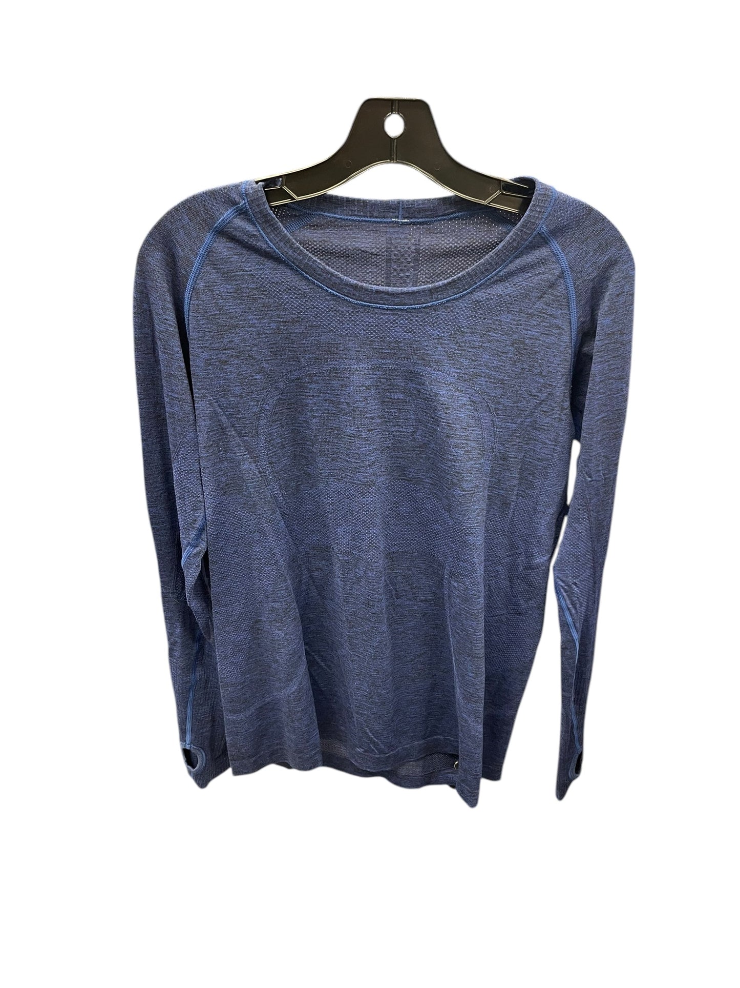 Athletic Top Long Sleeve Crewneck By Lululemon In Blue, Size: L