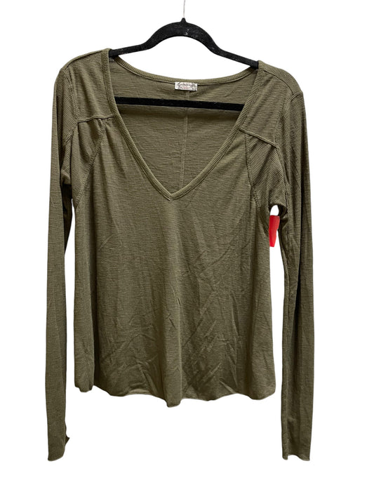 Top Long Sleeve By Free People In Green, Size: S