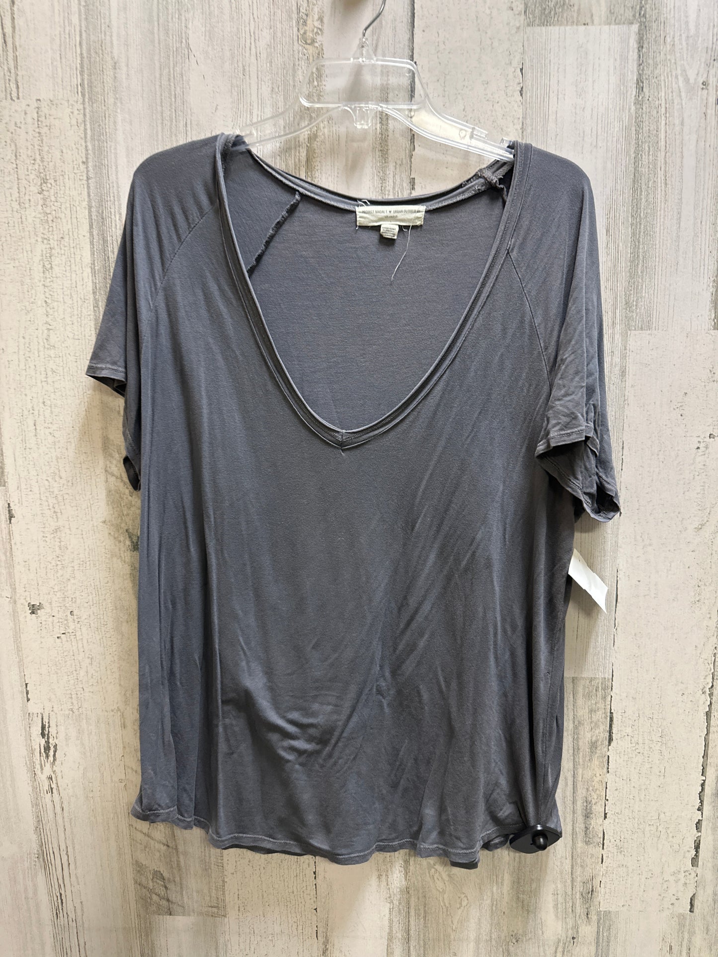 Grey Top Short Sleeve Project Social Tee, Size L