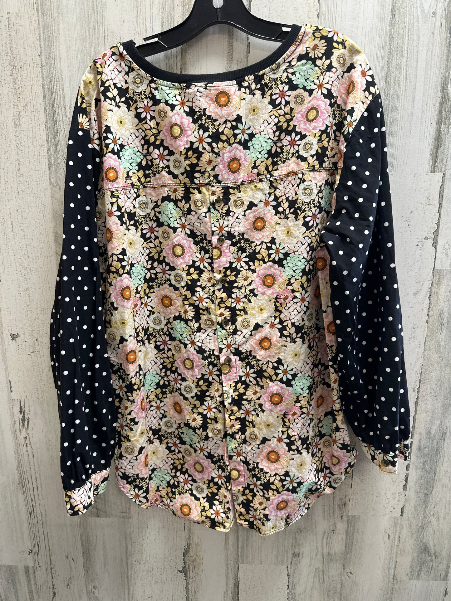 Multi-colored Top Long Sleeve Anthropologie, Size L