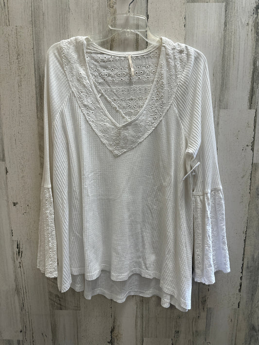 White Top Long Sleeve Free People, Size L