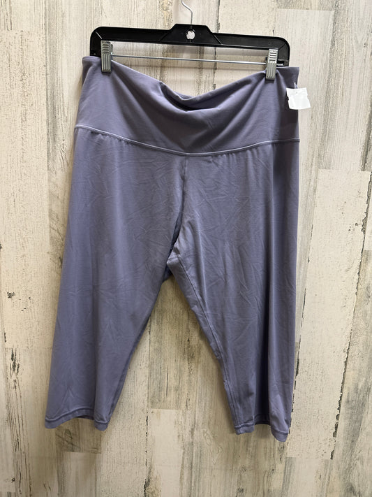 Purple Athletic Capris Athleta, Size 2x