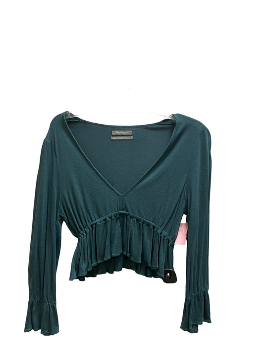 Top Long Sleeve By Urban Outfitters In Green, Size: S