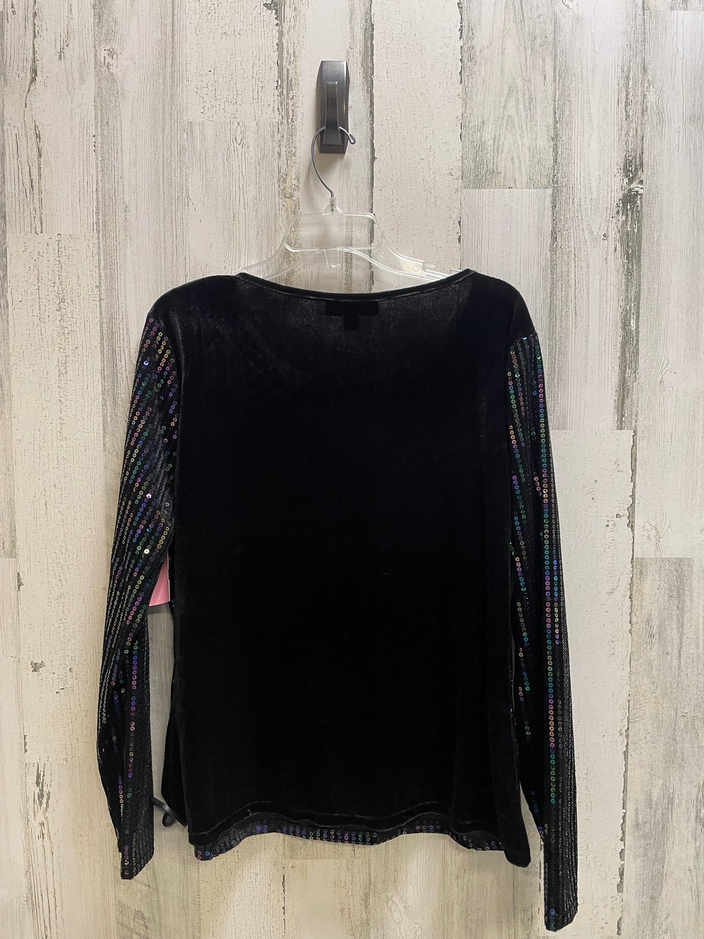 Top Long Sleeve By Inc In Black, Size: Xxl