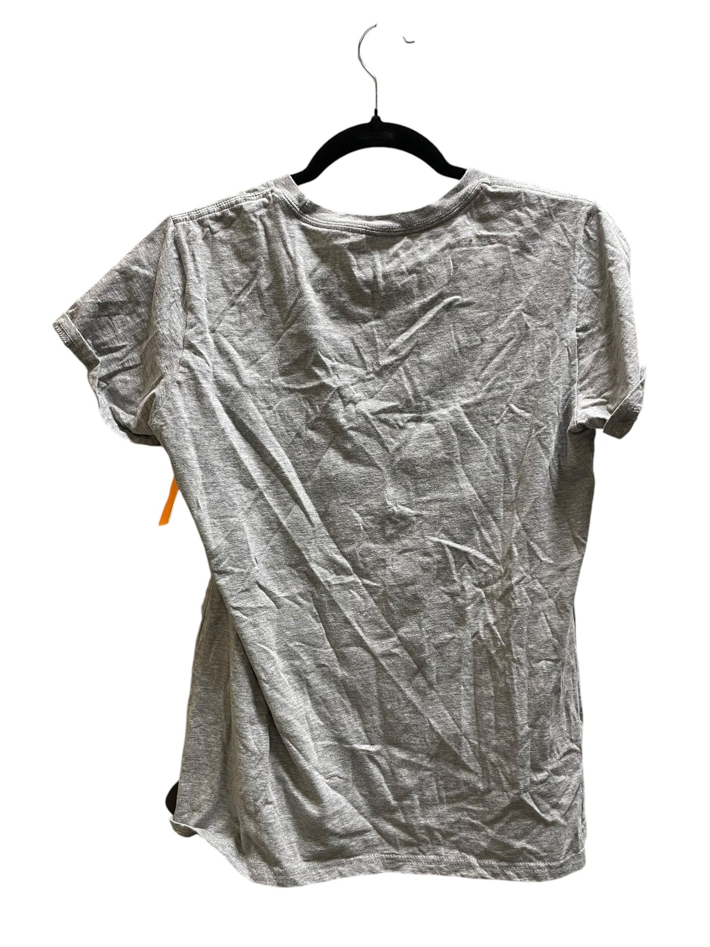 Athletic Top Short Sleeve By Adidas In Grey, Size: M