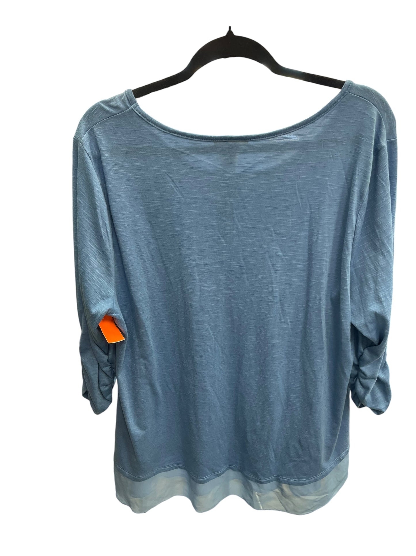 Top Long Sleeve By Style And Company In Blue, Size: Xxl