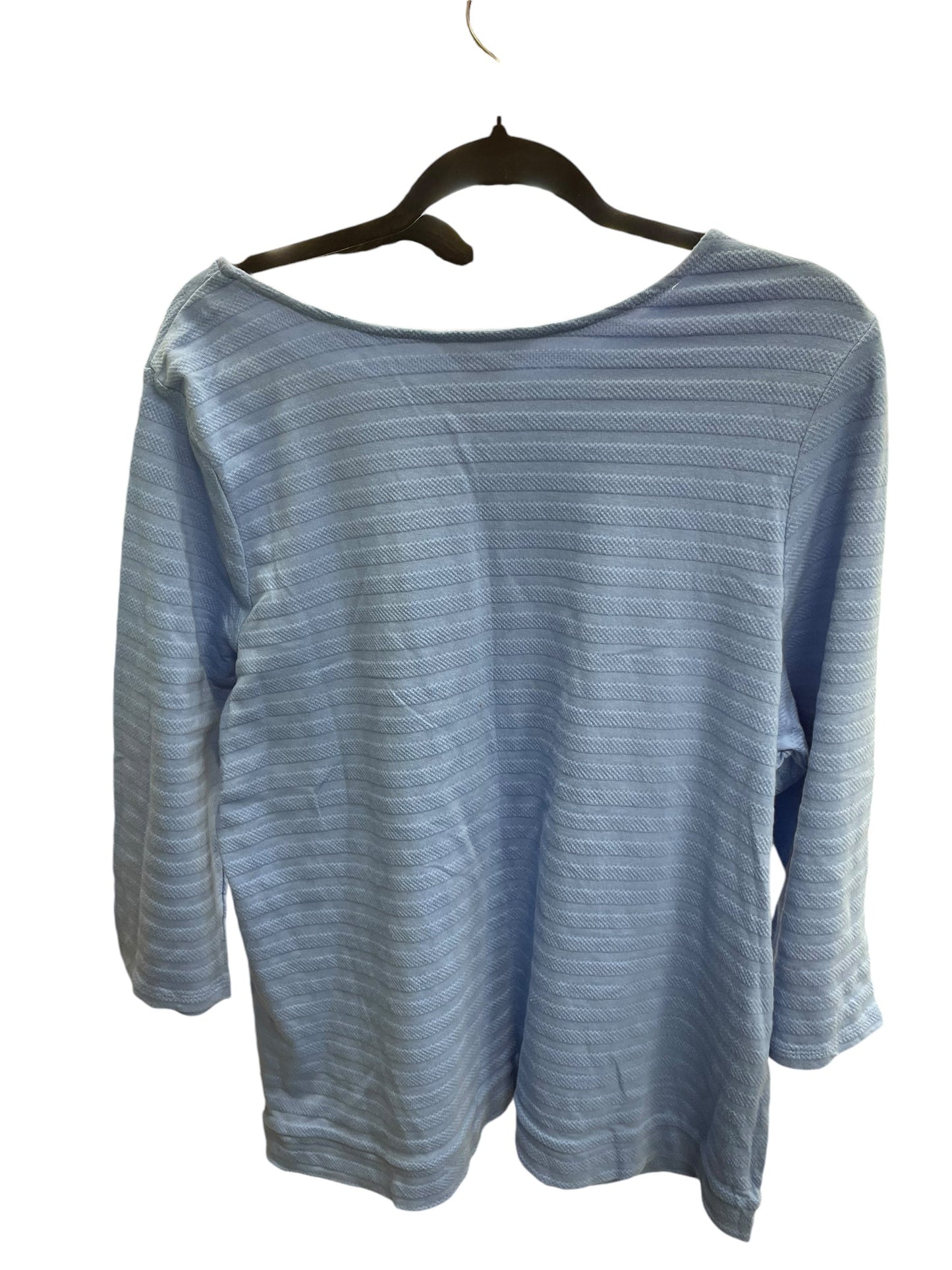 Top Long Sleeve By Croft And Barrow In Blue, Size: Xxl