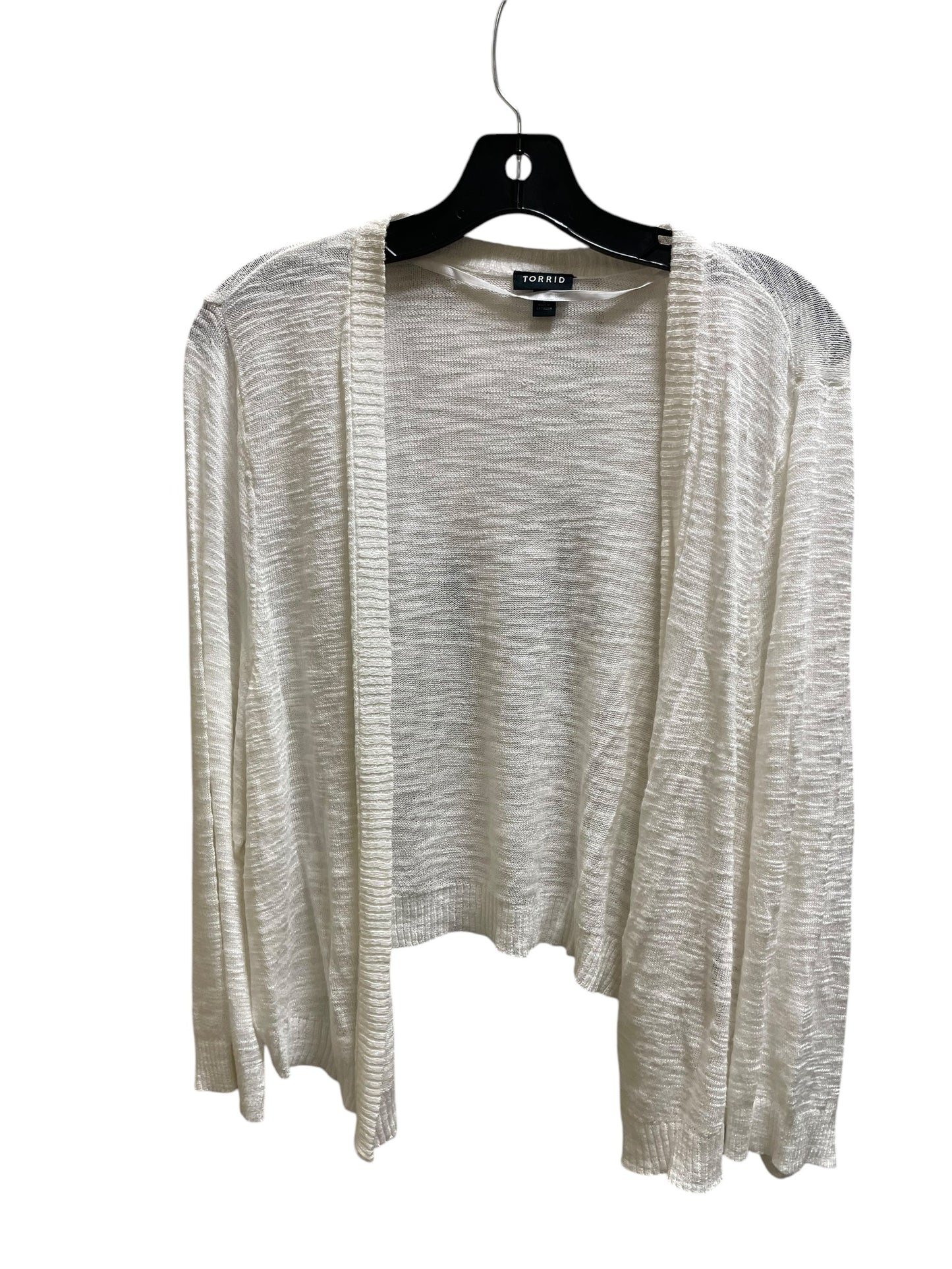 Sweater Cardigan By Torrid In Cream, Size: 3x