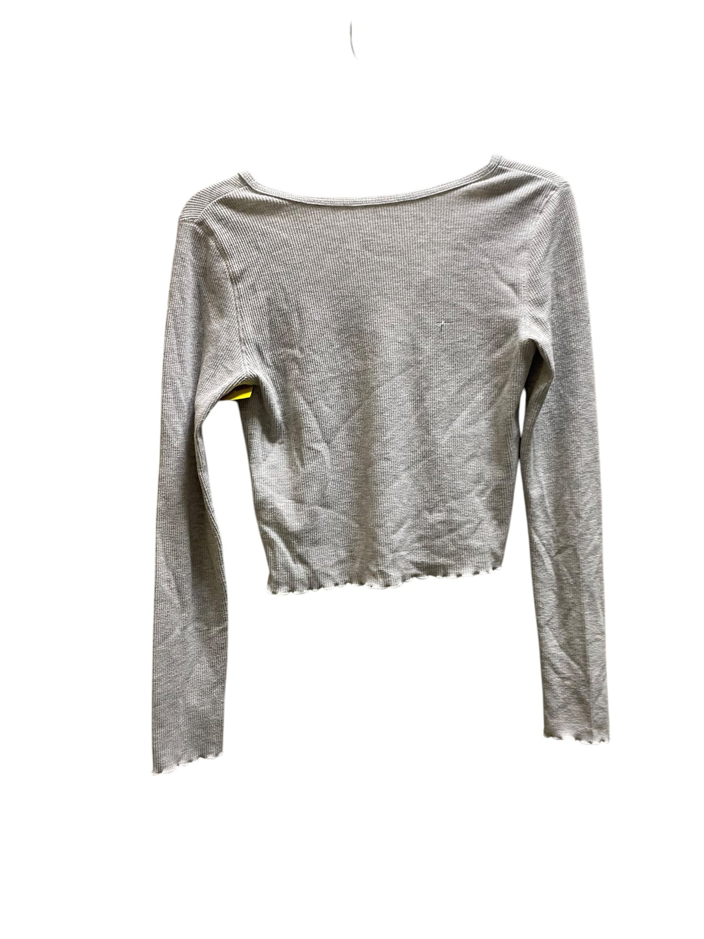 Top Long Sleeve By American Eagle In Grey, Size: S