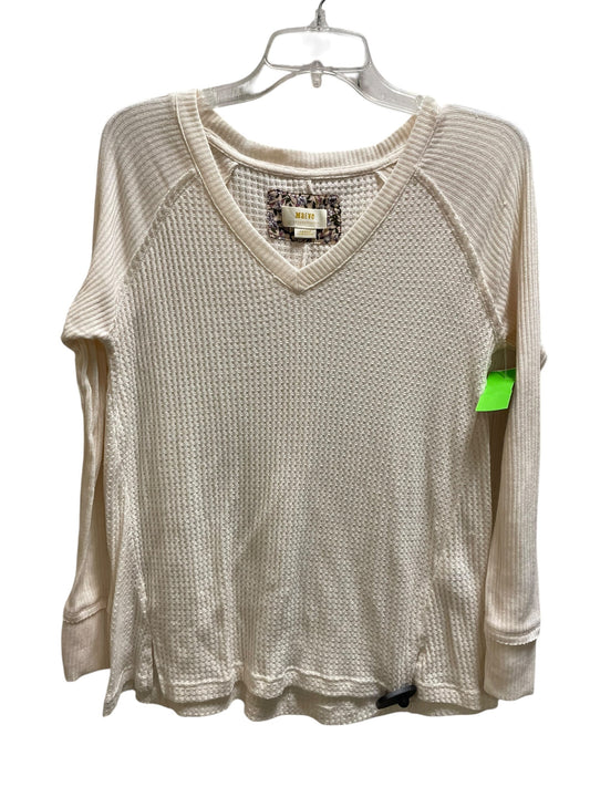 Top Long Sleeve By Maeve In Cream, Size: L