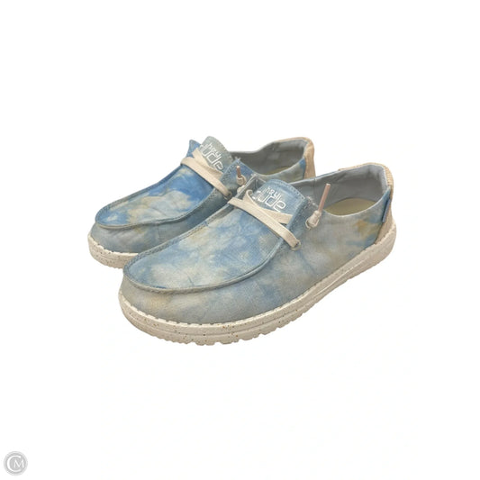 Shoes Flats By Hey Dude In Blue, Size: 6