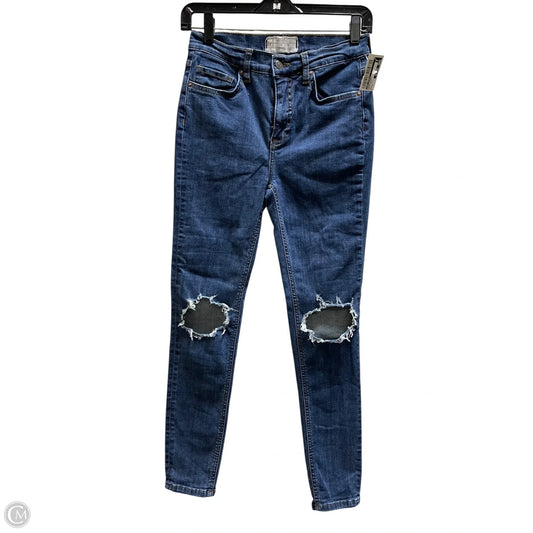 Jeans Skinny By Free People In Blue Denim, Size: 4
