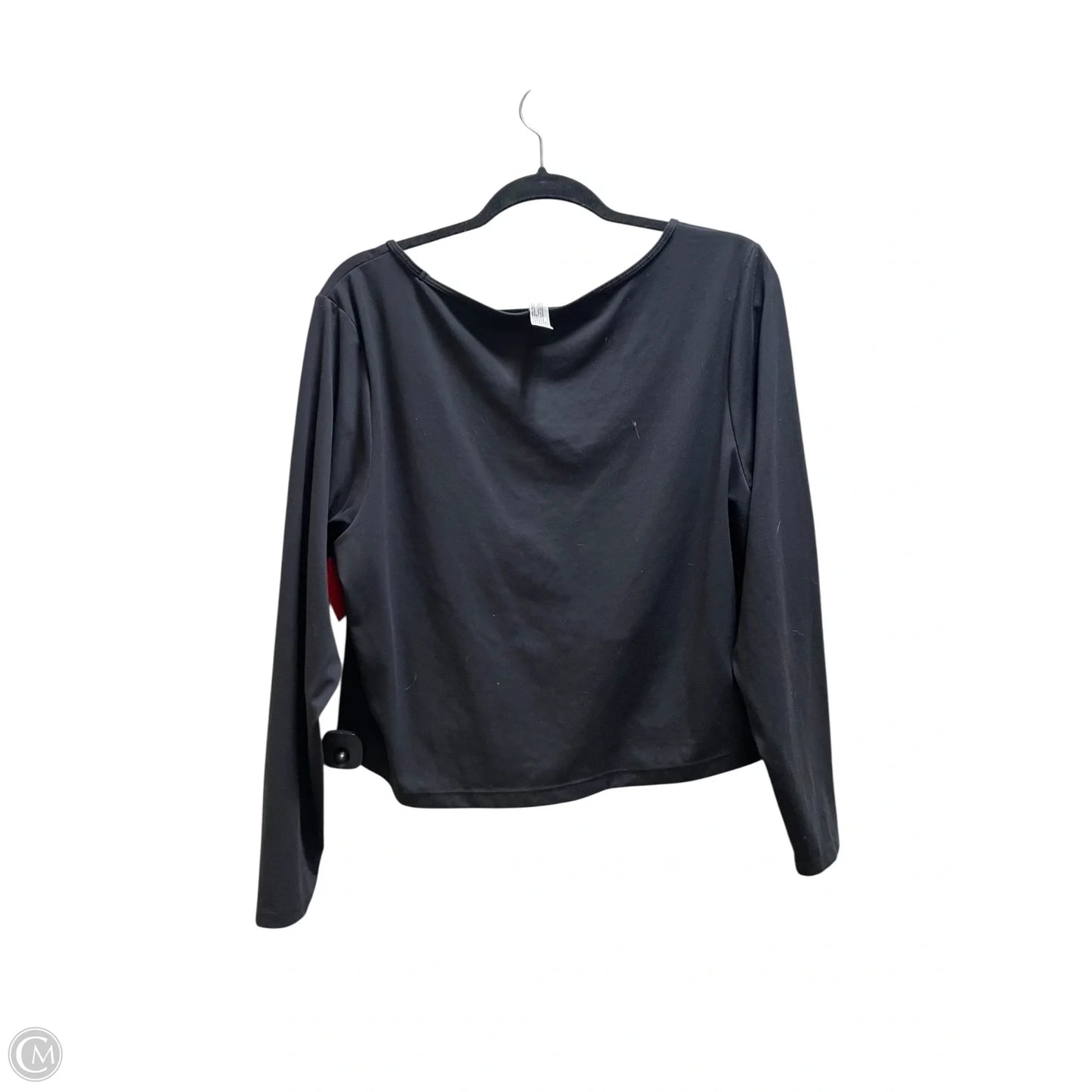 Athletic Top Long Sleeve Crewneck By All In Motion In Black, Size: 2x