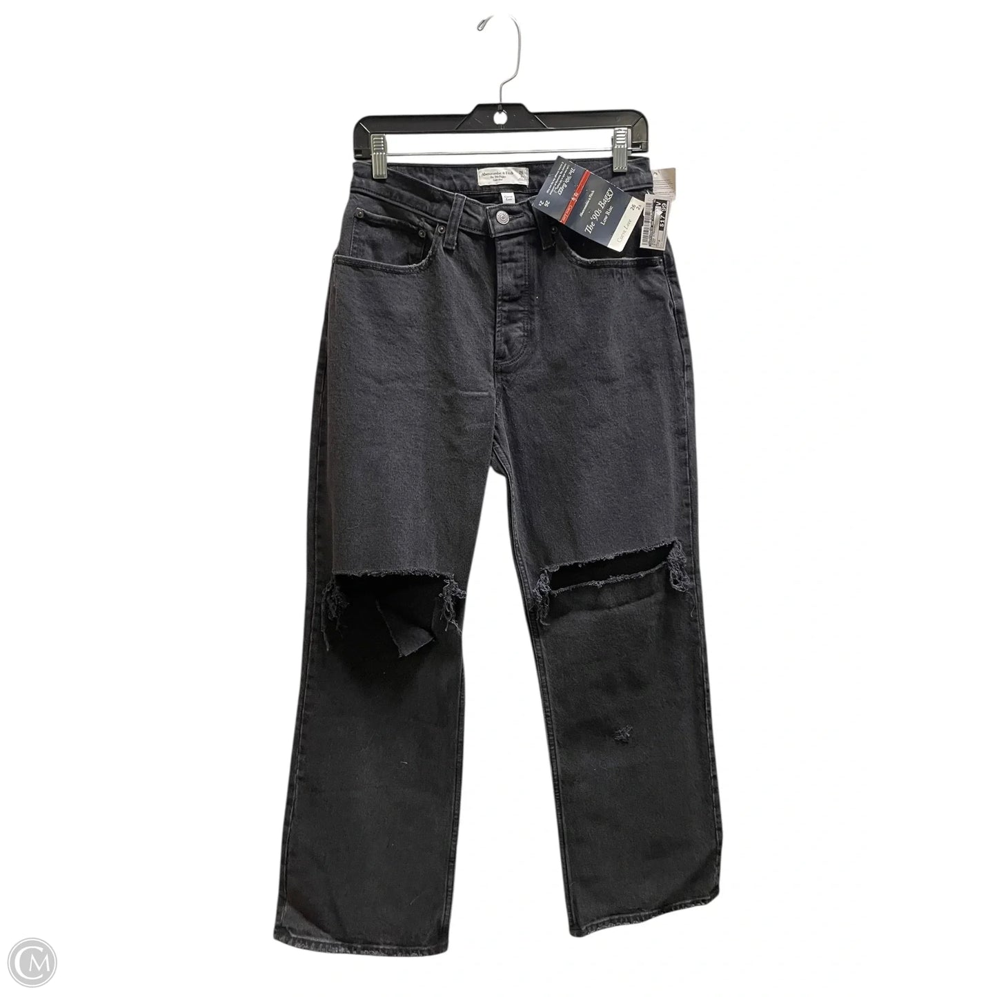 Jeans Straight By Abercrombie And Fitch In Black, Size: 2
