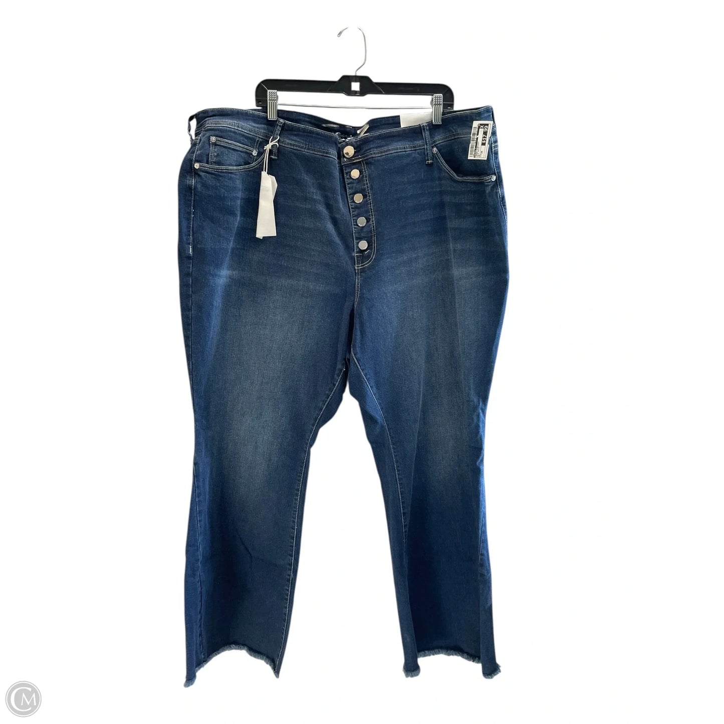 Jeans Straight By Seven 7 In Blue Denim, Size: 28