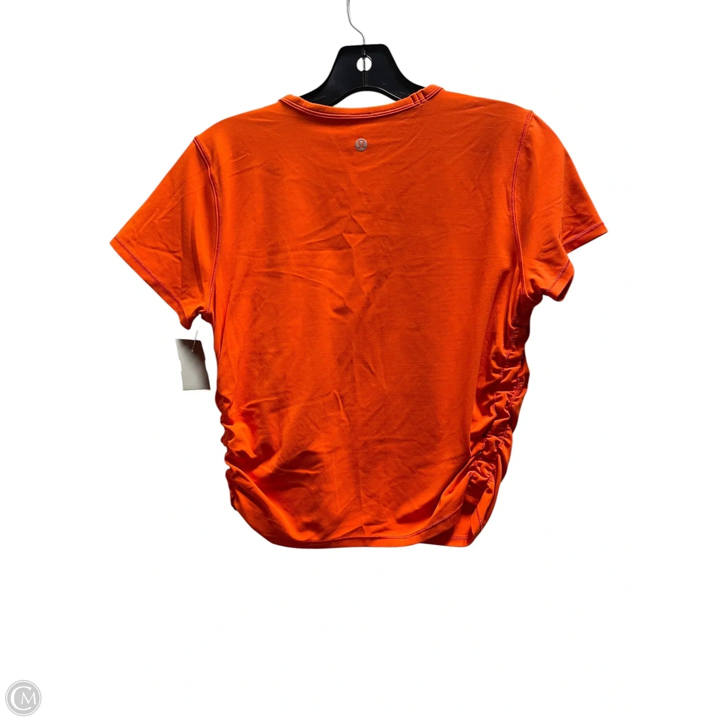 Athletic Top Short Sleeve By Lululemon In Orange, Size: M