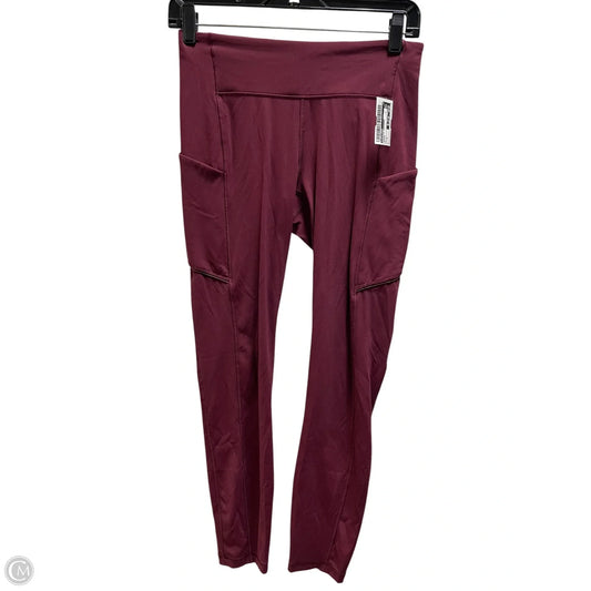 Athletic Leggings By Lululemon In Maroon, Size: 6