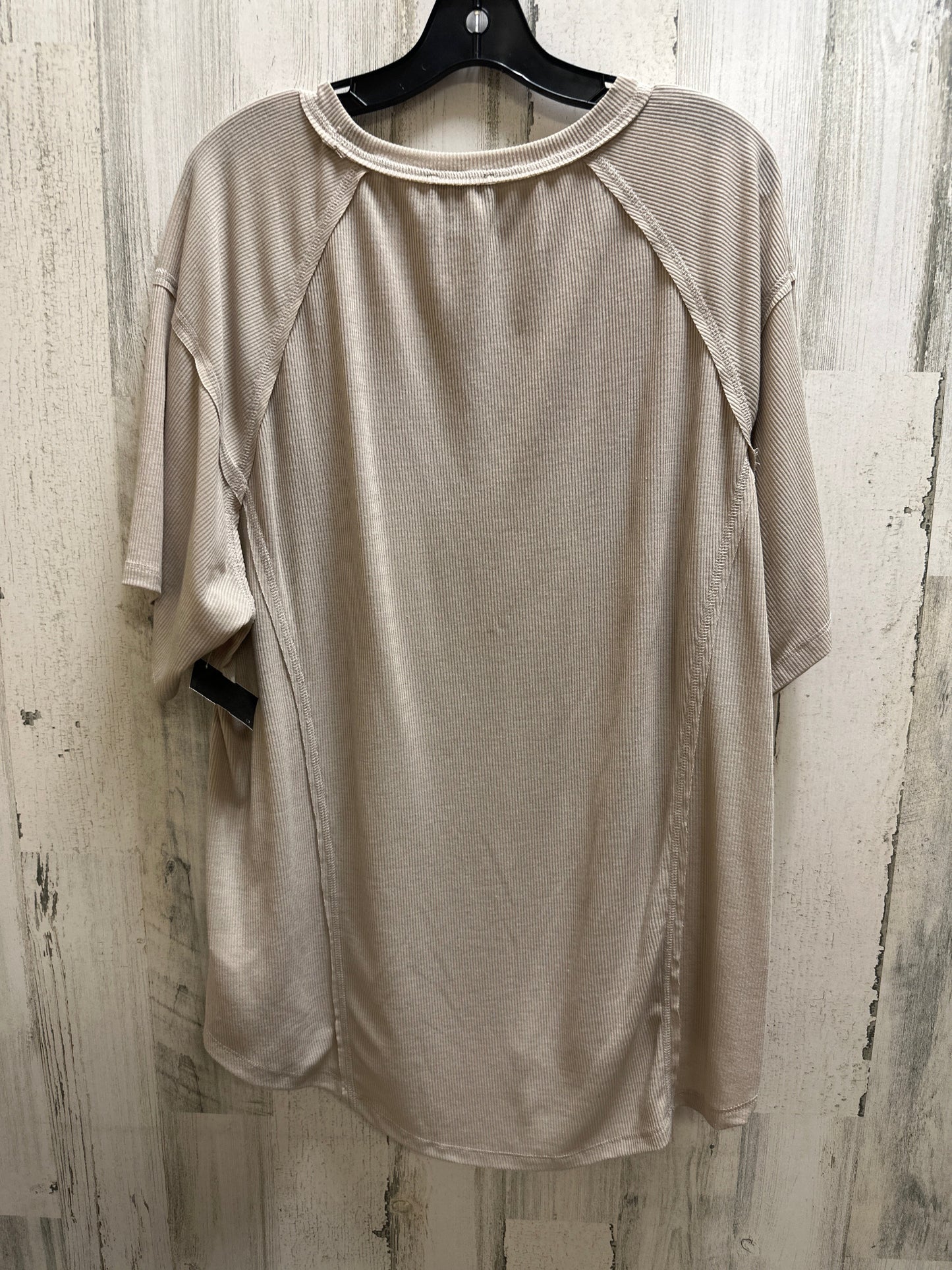 Brown Top Short Sleeve Lumiere, Size L