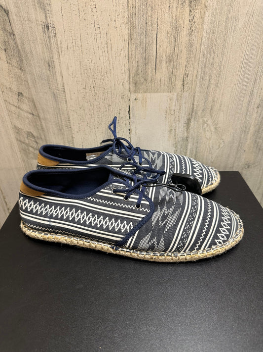 Blue Shoes Flats Toms, Size 10